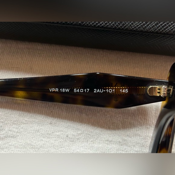 Prada VPR 18W Geometric Tortoise Cat Eye Eyeglasses with Case - Picture 5 of 5